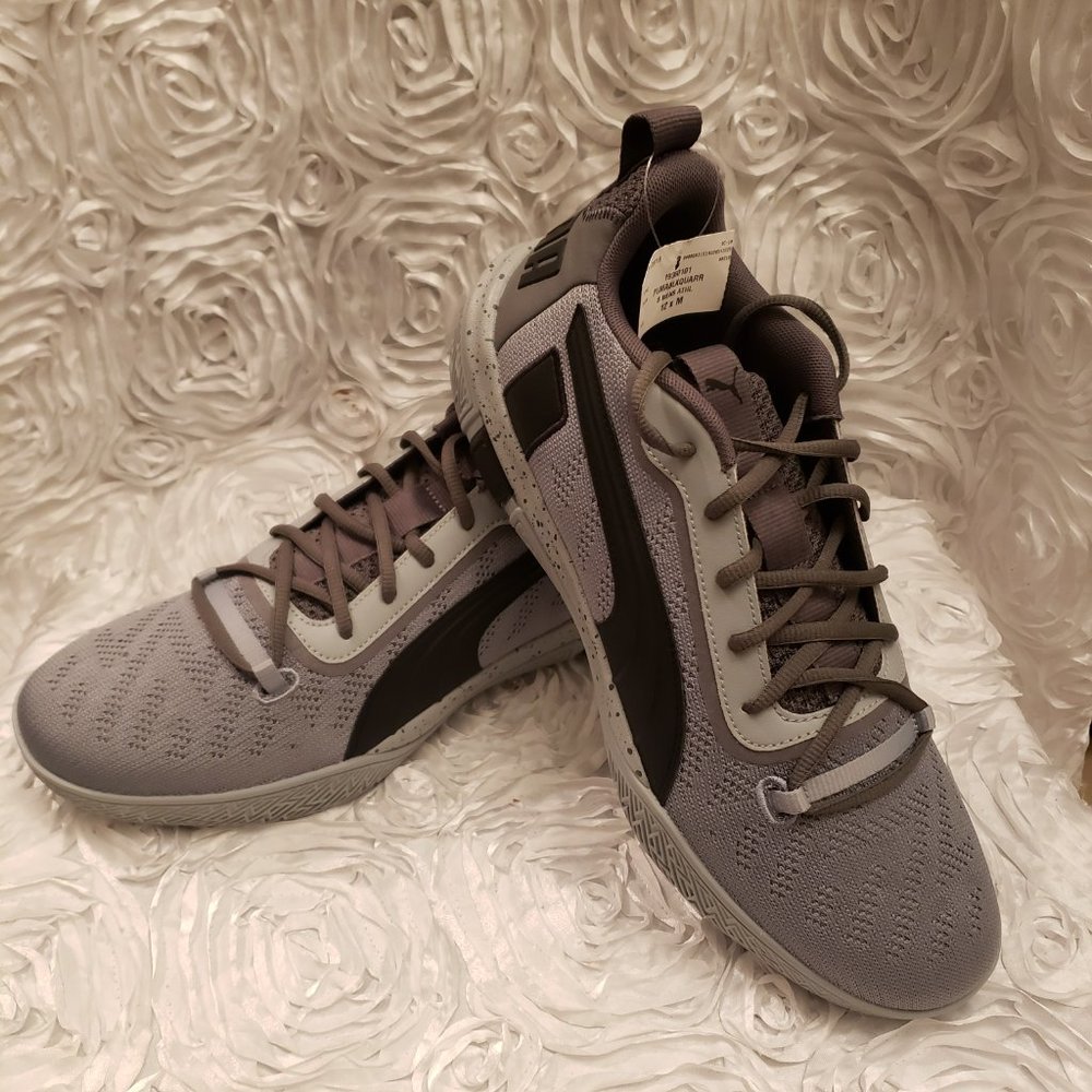 Puma Legacy Low Black Quarry Grey Men Basketball Shoes Sneakers Men's Size 12 M